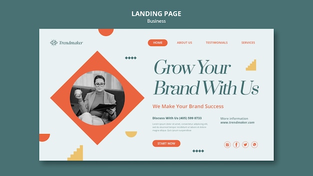 Business Concept Landing Page Template – Free Download