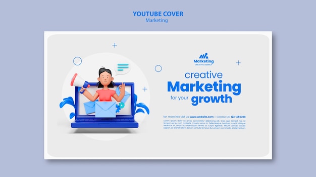 Marketing Concept YouTube Cover Template