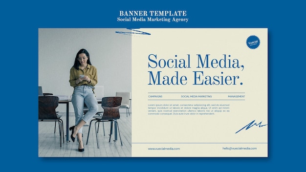 Social Media Marketing Agency Banner Design Template