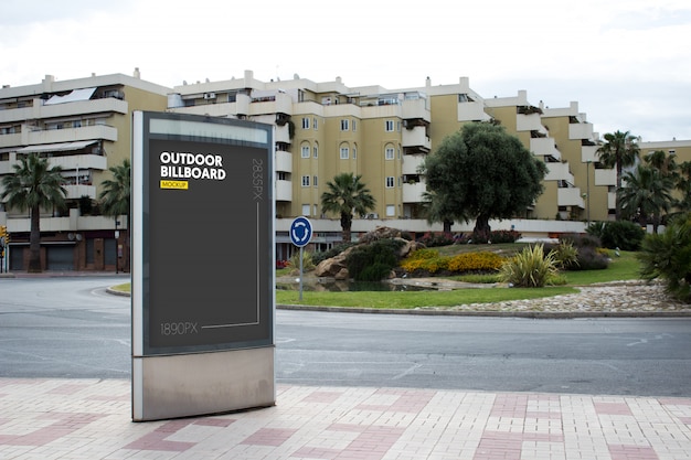 Outdoor billboard in city PSD Templates – free download