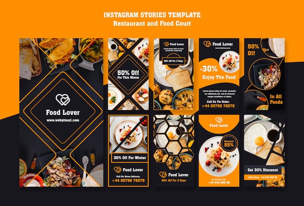 Instagram Stories Templates for Breakfast Restaurants – Free Download