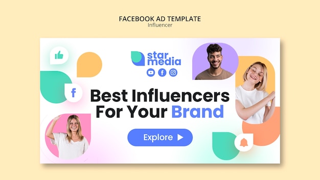 Facebook Ad Design Template for Influencers – Free Download