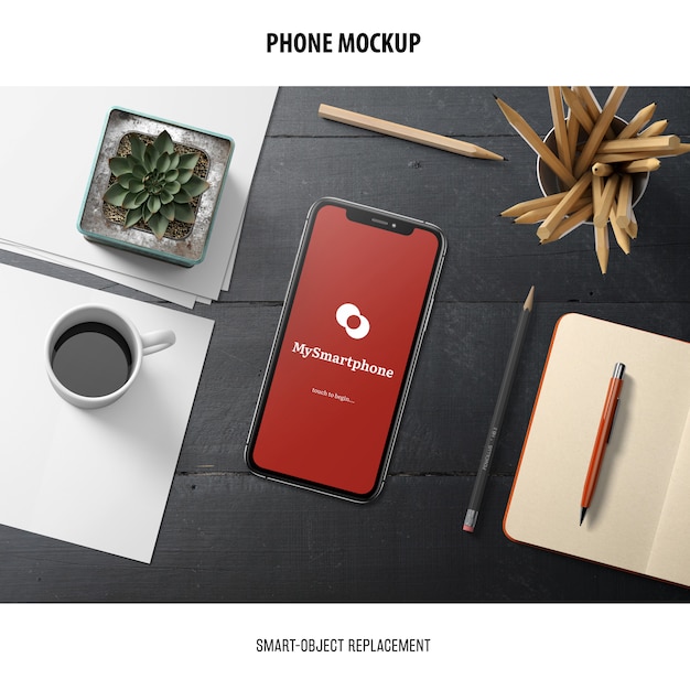 Phone screen mockup for free download