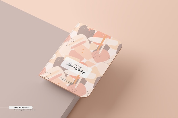 Round Corner Notebook Mockup Free Download