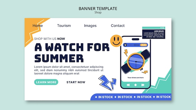 Flat design shop template