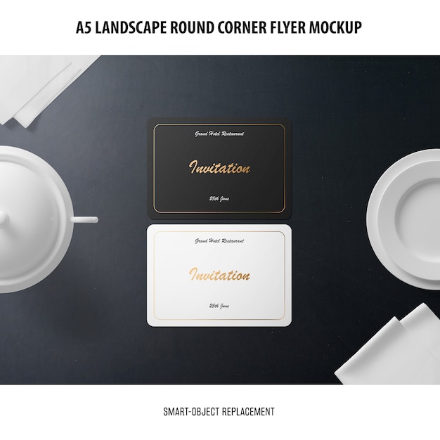 Invitation card mockup for free download