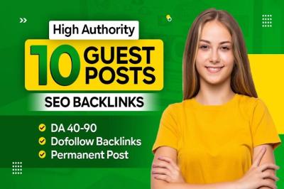 Provide 10 High quality fast index guest post backlinks for to ranking