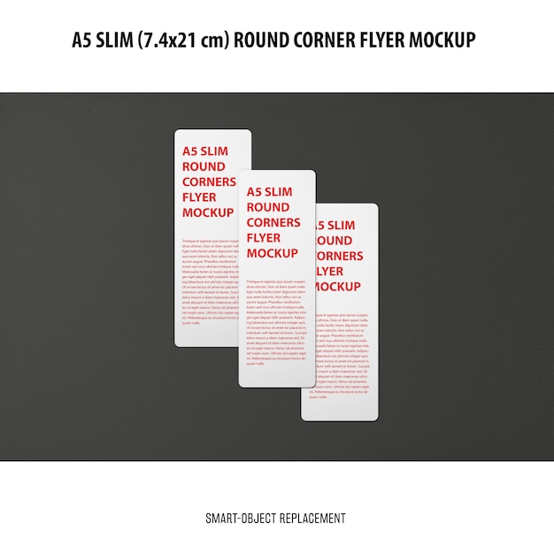 A5 Slim Flyer Mockup for Free Download