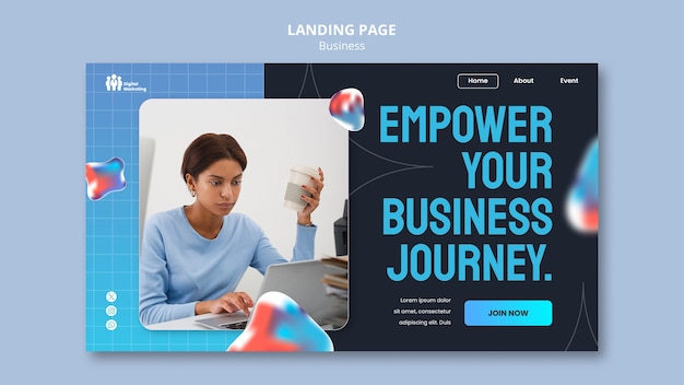 Business Strategy Landing Page Template