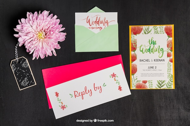 Elegant Stationery Wedding Mockup – Free Download