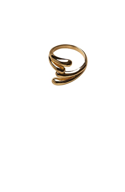 Close Up on Golden Ring Isolated