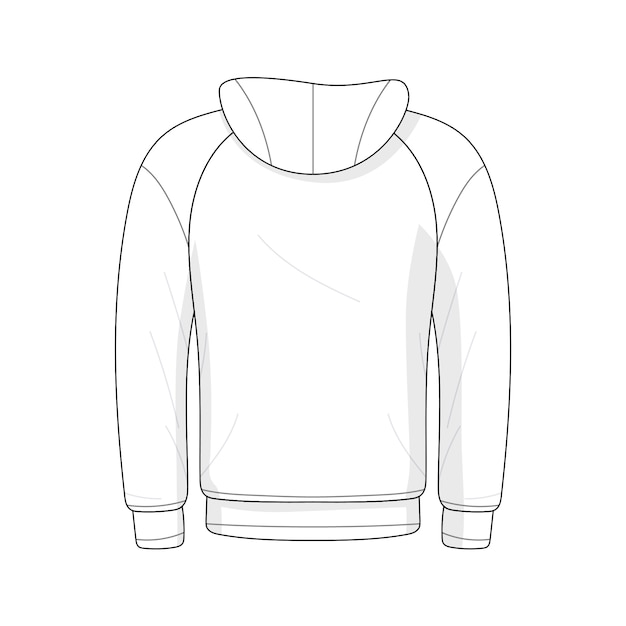 Hoodie Line Art Illustration