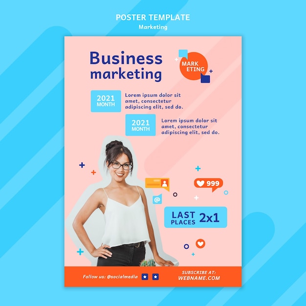 Marketing Poster Template with Photo