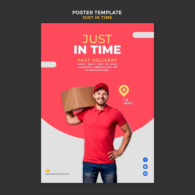 Delivery Company Ad Poster Template