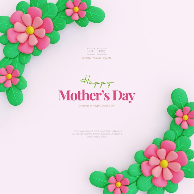 Mother’s Day Greeting Card Floral Background