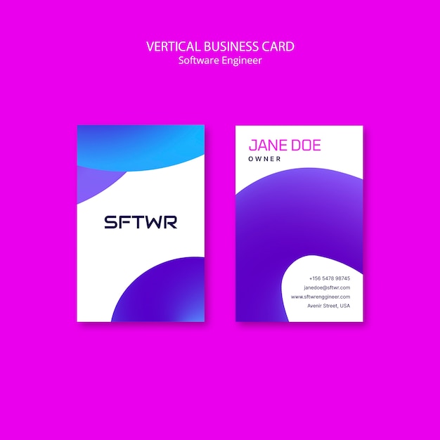 Software Engineer Business Card Template