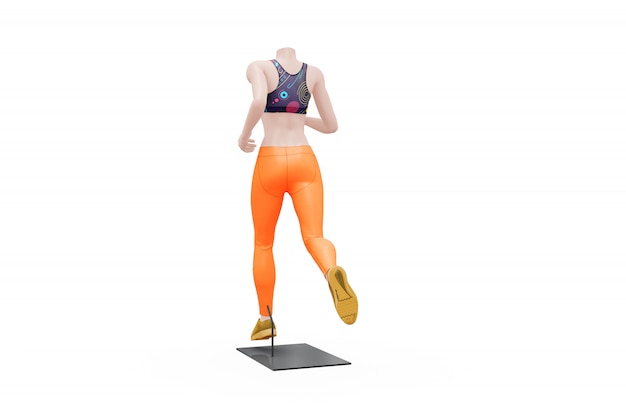 Female Sport Outfit Mock-up Isolated