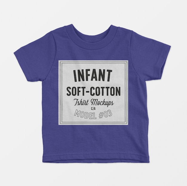 Infant Soft Cotton T-Shirts Mockup 03