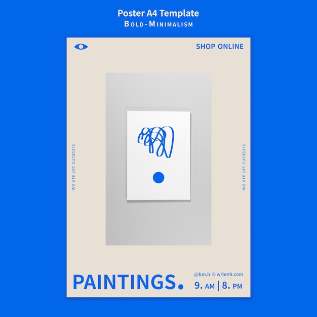 Bold-minimalism poster template