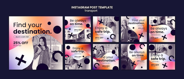 Gradient transport template design