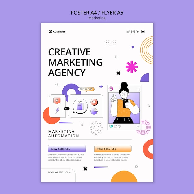 Marketing Strategy Poster Template – Free Download