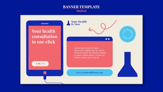 Minimalist Medical Banner Template Design