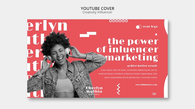 Flat design influencer template