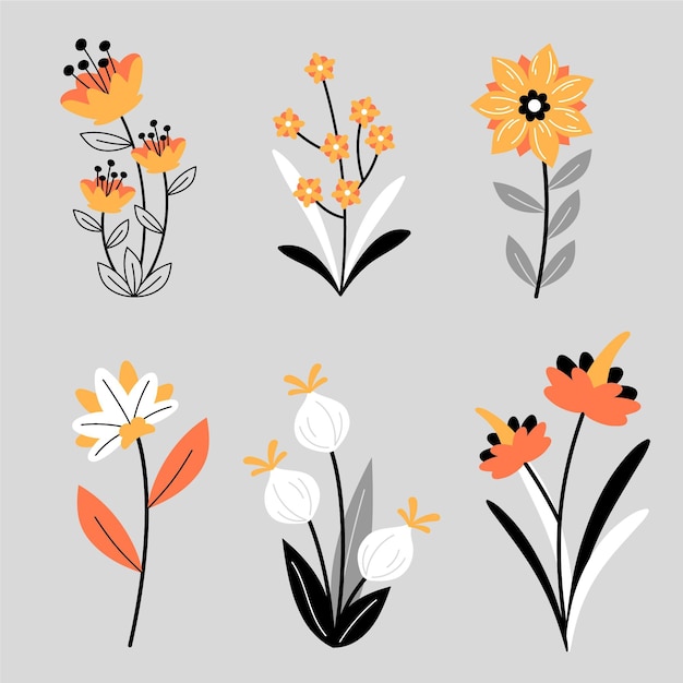 Organic Flat Design Flower Collection