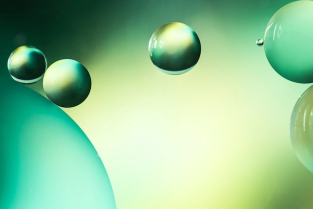 Green Abstract Background with Bubbles