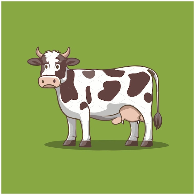 Cute Cow Sticker for Social Networks – Free Download