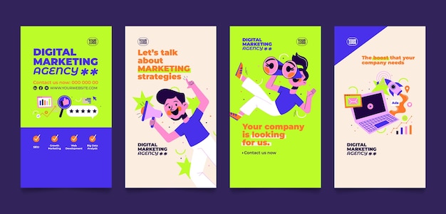 Hand Drawn Marketing Agency Instagram Stories