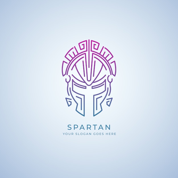 Gradient Spartan Logo Template