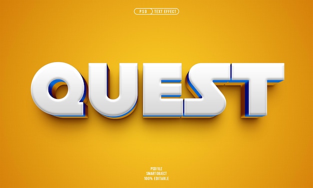 Quest 3D Editable Text Effect – Free Download