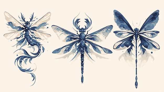 Traditional Designs Featuring Dragonflies – Free Stock Photo Download