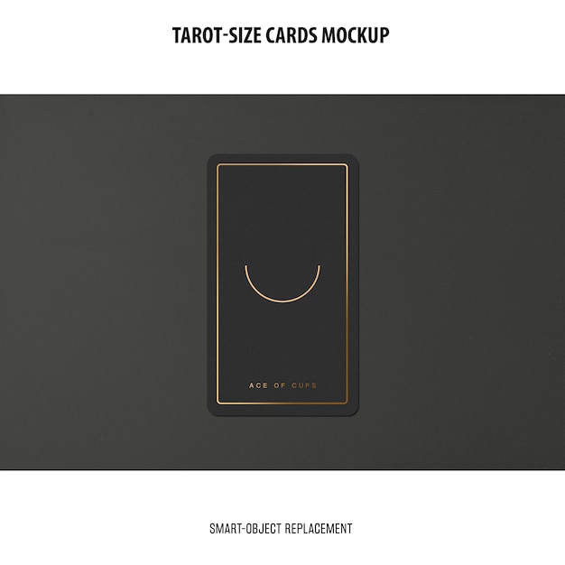 Tarot Card with Foil Stamping Mockup – Free Download