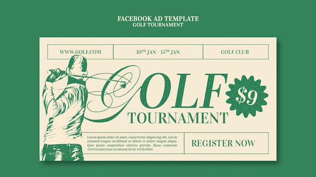 Golf Tournament Facebook Template