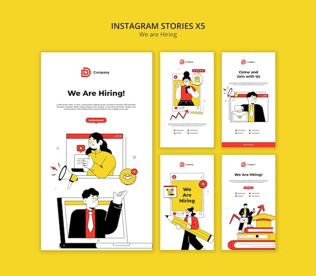 PSD Templates for Hiring Instagram Stories – Free Download