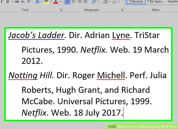 3 Ways to Cite a Movie Using MLA Style wikiHow