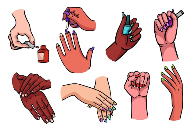 Manicure Hand Collection Free Download