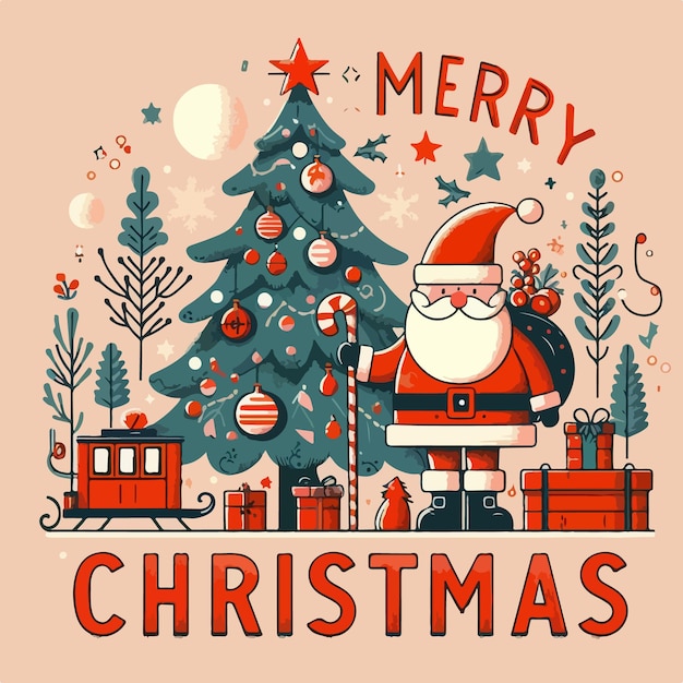 Merry Christmas celebration background illustration