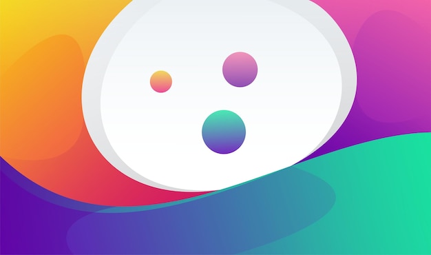 Gradient abstract geometric background with circle and wave