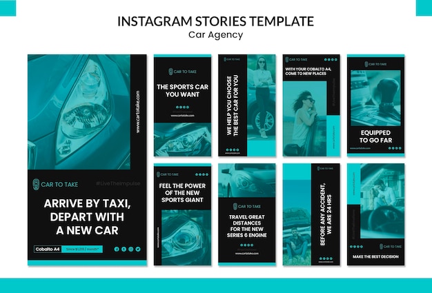 Car Agency Instagram Stories Template for Free Download