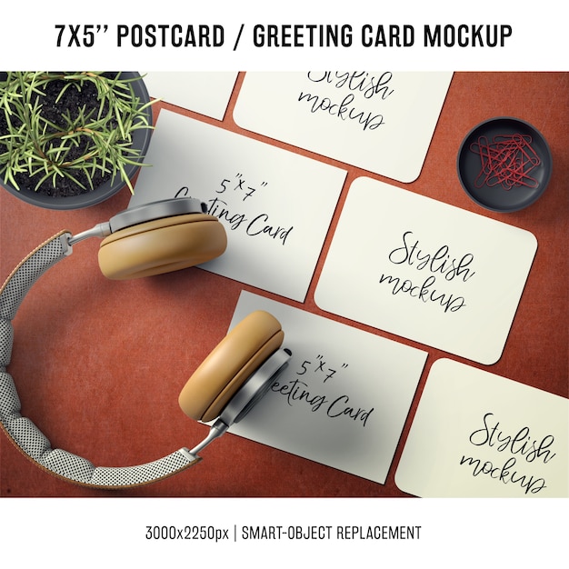 Greeting Card Mock-up for Free Download