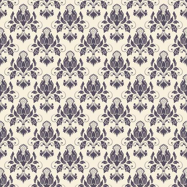 Damask Seamless Pattern Background