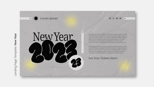 Flat Design Happy New Year Template