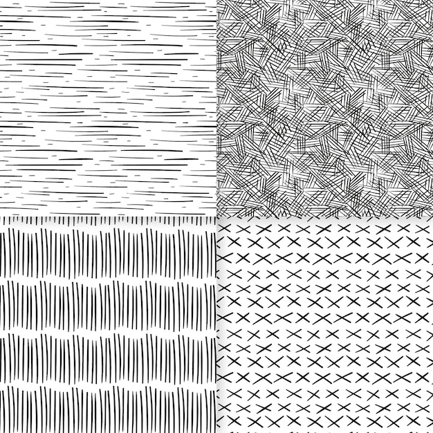 Engraving hand drawn pattern collection – Download for free