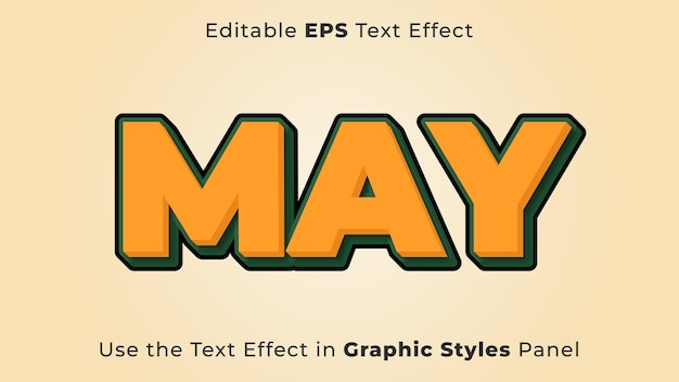 Editable EPS Text Effect of May for Title and Poster