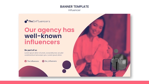 Influencer Banner Template Design