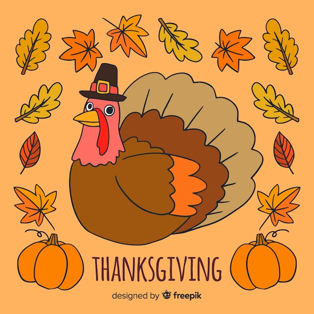 Hand Drawn Thanksgiving Backgrounds: Free Download