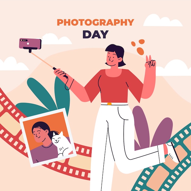 Flat Illustration for World Photography Day